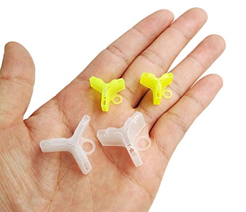 【中古】【未使用・未開封品】(White&Yellow-80pcs) - 80/200pcs Fishing Hook Bonnets Treble Hook Covers for Standard Hook Sizes 1/0 84Sizes,Yellow and White Availale