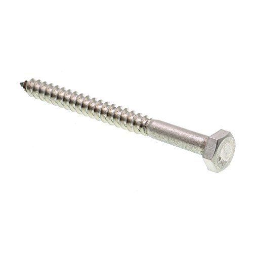 【中古】【未使用・未開封品】プライムライン9055154六角ラグネジ、1/4インチX 3インチ、グレード18-8ステンレススチール、25パック