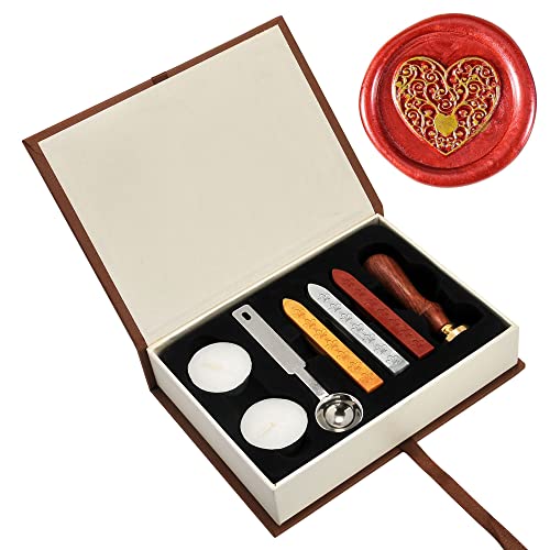 【中古】【未使用・未開封品】Yoption トーテムファイアマニュスクリプトシーリング シールワックススティック 芯付き 5本 マルチカラー コード芯 シーリングワックス レトロ