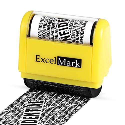 【中古】【未使用・未開封品】ExcelMark ローラースタンプ 個人情報盗難防止 Identity Theft Roller Stamp