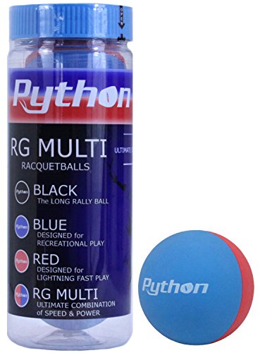 【中古】【未使用・未開封品】Python 3 Ball Can RG Multi Coloured Racquetballs (Endorsed by Racquetball Legend Ruben Gonzalez )|AJIMURA-SHOP