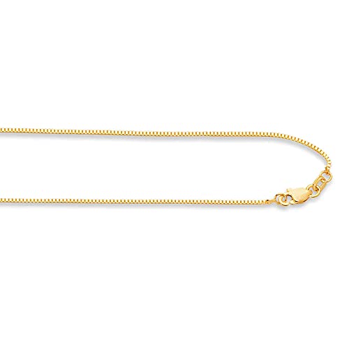 【中古】【未当て嵌める・未開封品】14K 黄色 白いこと サクラ色ゴールド ボックスチェーンネックレス 0.6 粍 ロブスタークラスプ 16in 18in 20in 24in