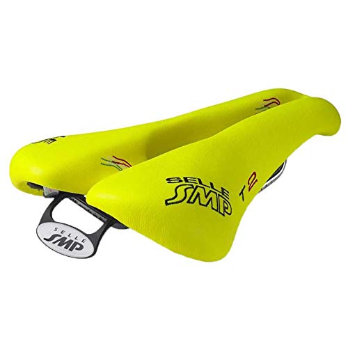 【中古】【未当て嵌める・未開封品】Selle SMP トライアスロン銀輪サドル腰掛け - T2イエローフルオ、イタリア製