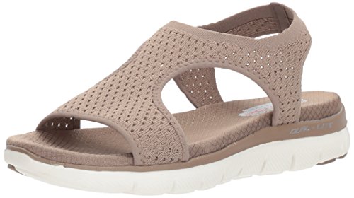【中古】【未当て嵌める・未開封品】Skechers レディース Flex Appeal 2.0 - Deja Vu サンダル, トープ, 24