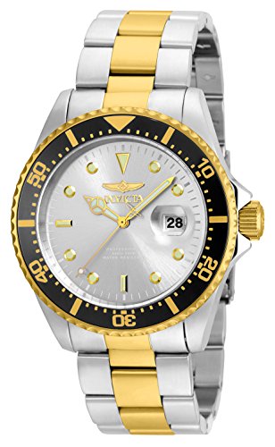 【中古】【未当て嵌める・未開封品】Invicta Men\u0027s 22059 Pro Diver Quartz 3 Hand Silver Dial Watch