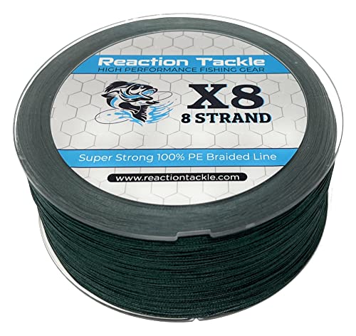【中古】【未使用・未開封品】Reaction Tackle 編組釣り糸 - 8ストランド モスグリーン 200ポンド 1500ヤード｜AJIMURA-SHOP