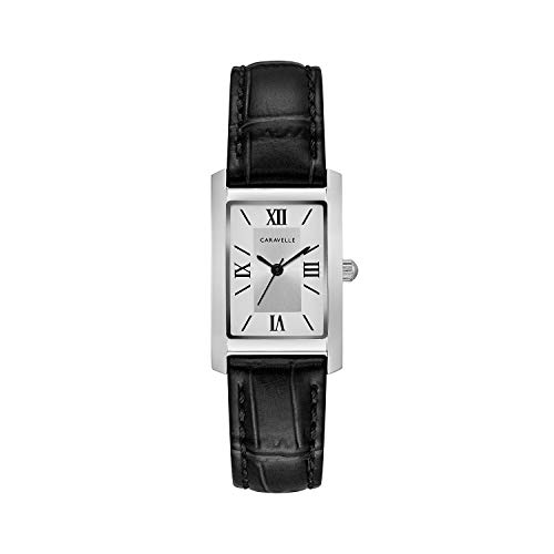 【中古】【未当て嵌める・未開封品】Caravelle Women\u0027s Quartz Stainless Steel and Leather Dress Watch, Color:Black (Model: 43L202)