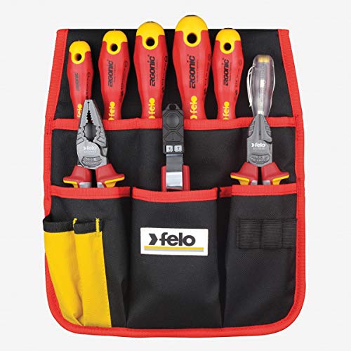 【中古】【未使用・未開封品】Felo 41399504 9個の工具付きバッグ、黒と赤｜AJIMURA-SHOP