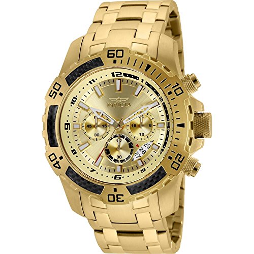【中古】【未当て嵌める・未開封品】Invicta Men\u0027s 24860 Pro Diver Quartz Chronograph Silver Dial Watch