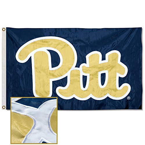 【中古】【未当て嵌める・未開封品】College Flags \u0026 Banners Co. ピッツバーグパンサーズ 刺しゅうとステッチナイロンフラッグ