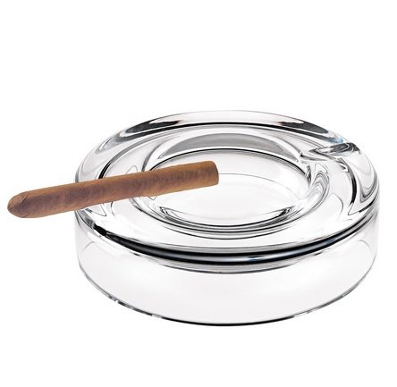 【中古】【未当て嵌める・未開封品】Badash???Winston European口Blown水晶8?\" Cigarアッシュトレイ"