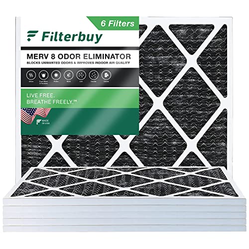 【中古】【未当て嵌める・未開封品】FilterBuy Allergen Odor Eliminator MERV 8筋目AC炉エア湖水漉しwith Activated Carbon???風呂敷き包みof 6 14x18x1 AFB14x18x1OEpk6 その他-家電