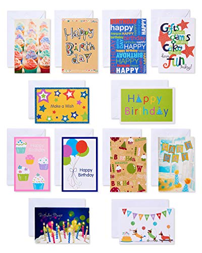 【中古】【未使用・未開封品】American Greetings キッズバースデーカード 明るく大胆 アソート(12枚)