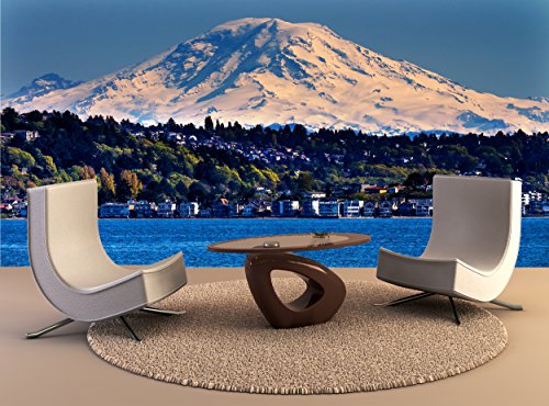 【中古】【未当てはめる・未開封品】壁刷り上げるMount Rainierピュージェットサウンド北Seattle壁刷り上げる壁壁画壁デ長い巻き毛壁アラス