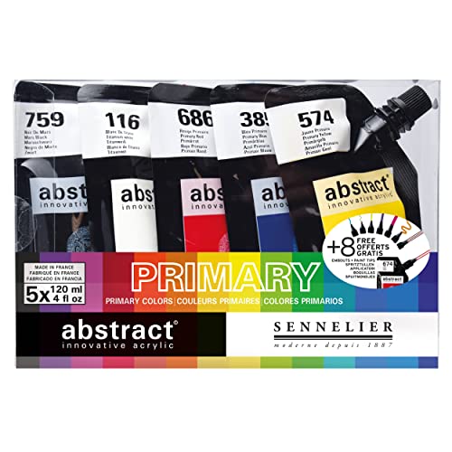 【中古】【未使用・未開封品】Sennelier Abstract Paint Set 5P, Primary Colors, One Size|AJIMURA-SHOP