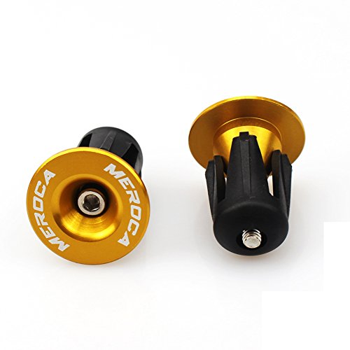 【中古】【未当て嵌める・未開封品】FOMTOR バーエンドプラグ 2個容器に並べる 軽銀 MTB 読み込む自動二輪車 ハンドルバーエンドプラグ バーエンドキャップ (ゴールド)