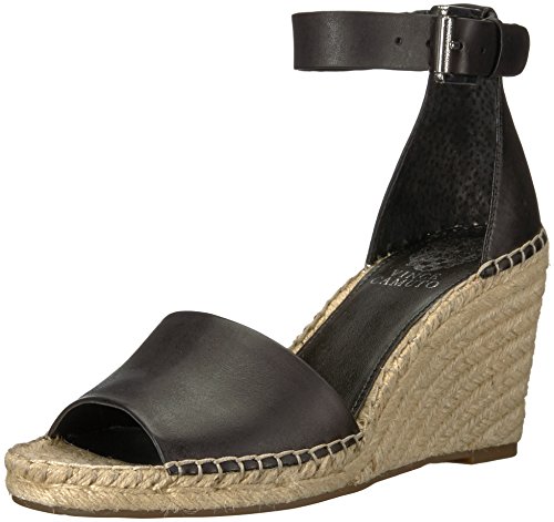 【中古】【未当て嵌める・未開封品】Vince Camuto レディース Leera エスパドリーユ ウェッジサンダル US 大きさ: 6.5 色つや: 黒いこと