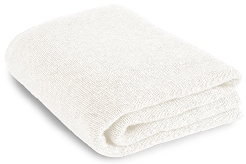 【中古】【未使用・未開封品】Love Cashmere 高級カシミア100%カシミアトラベルラップブランケット ホワイト スコットランドで手作り
