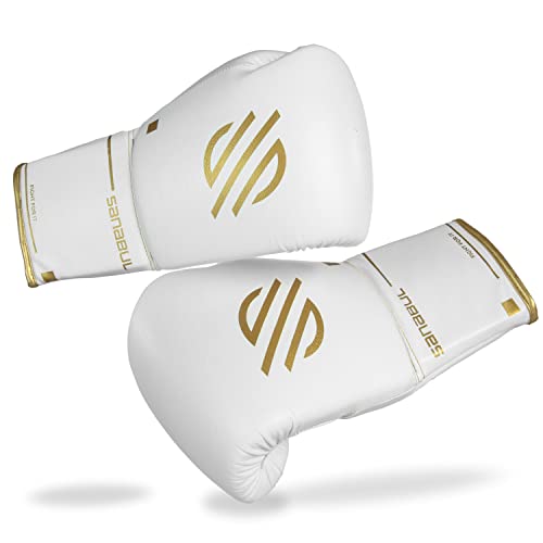 【中古】【未使用・未開封品】(410ml, White Laces) - Sanabul Gold Strike Professional Boxing Gloves