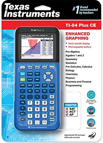 【中古】【未当てはめる・未開封品】Texas Instruments テキサス・インスツルメンツ TI-84 Plus CE グラフ記録計算器 (青碧) [並行輸入品]