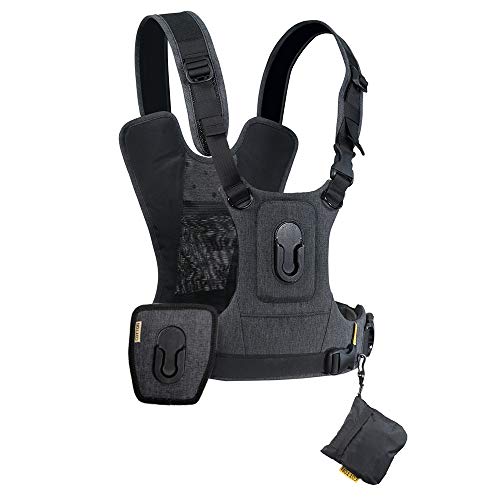 【中古】【未当て嵌める・未開封品】Cotton Carrier G3 デュアルカメラハーネス 写真機2台用 薄墨色