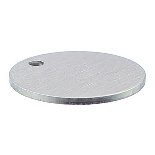 【中古】【未使用・未開封品】CleverDelights 100個パック 1インチ 丸型スタンピングブランク14ゲージ (.063インチ) アルミニウム 円形ディスクタグ
