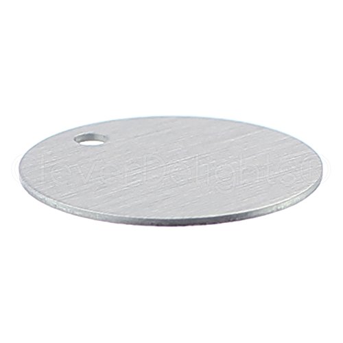 【中古】【未使用・未開封品】CleverDelights 100個パック 1インチ 丸型スタンピングブランク20ゲージ (.031インチ) アルミニウム 3/32インチ穴 サークルタグ 10,804円