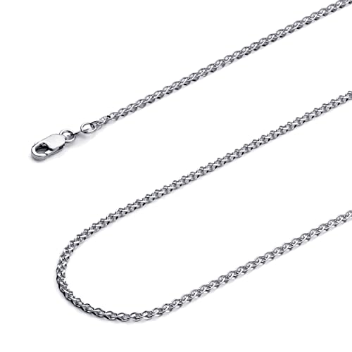 【中古】【未使用・未開封品】Wellingsale 14?Kイエローとホワイトゴールドソリッド2?mm Polished Flat Open小麦チェーンネックレス 149,862円