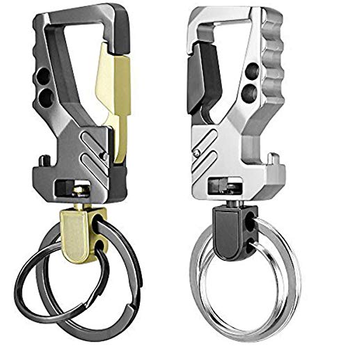 【中古】【未使用・未開封品】KEKU 2 Pack Car Key Chain Bottle Opener Keychain for Men and Women
