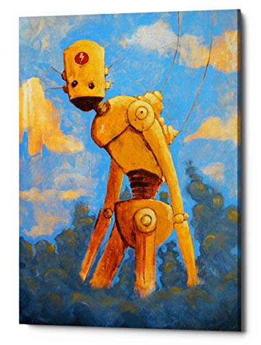【中古】【未当て嵌める・未開封品】EpicグラフィティThe Clouds by Craig Snodgrass、Giclee帆布壁作物 12\" x 18\"" 黄色 Wallart"