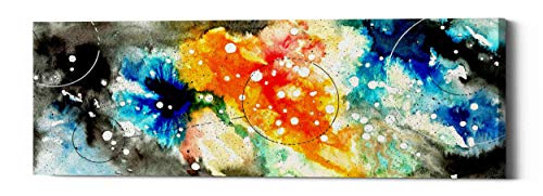 【中古】【未使用・未開封品】Craig Snodgrass作Epic Graffiti Watercolor Nebula 1.0 キャンバスウォールアート 12インチx36インチ