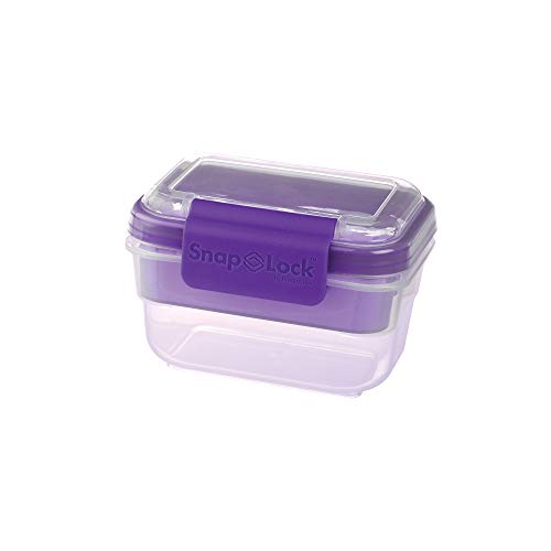 【中古】【未使用・未開封品】Progressive Snack To-Go コンテナ - パープル 開けやすい 漏れ防止 シリコンシール スナップオフ蓋 積み重ね可能 BPAフリー
