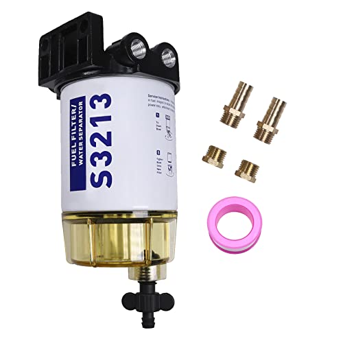 【中古】【未使用・未開封品】CARMOCAR 水分離燃料フィルターシステム 船外機用 (3/8インチ NPT、複合材料)