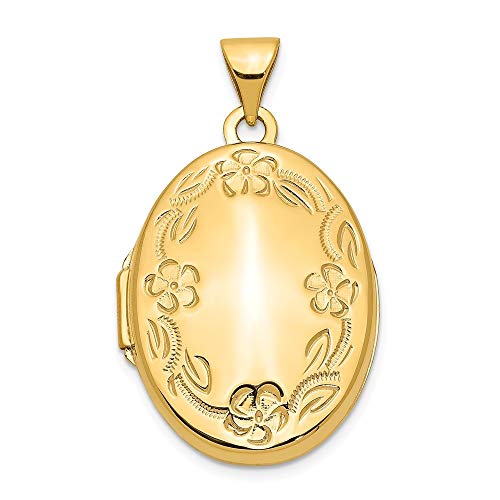 【中古】【未使用・未開封品】Roy Rose Jewelry 14K イエローゴールド 手彫りロケット 30x21mm