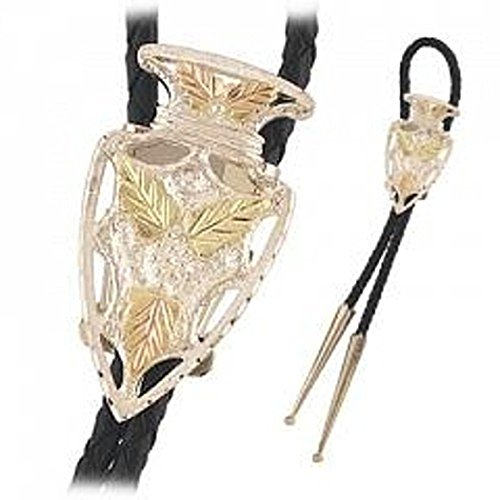 【中古】【未当てはめる・未開封品】Arrowhead Bolo Tie、スターリングしろがね色、12?K緑とローズゴールドブラックヒルズゴールドモチーフ