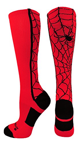 【中古】【未使用・未開封品】Crazy Spider Web over the calfアスレチックソックス S レッド