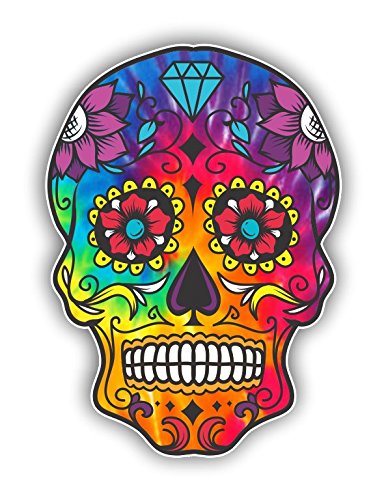 【中古】【未当て嵌める・未開封品】Sugar Skull 上白糖スカル 骸骨ステッカー Dia De Los Muertos（帰らぬ人の日）デ長い巻き毛 消印 メキシコ合衆国帰らぬ人の日用ステッカー万覚え帳用 車用 虎