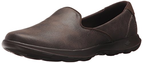 【中古】【未当て嵌める・未開封品】[スケッチャーズ] Go Walk Lite Queenly Womens Slip on Walking Shoes-Brown-28