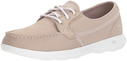 【中古】【未使用・未開封品】Skechers レディース Go Walk Lite-Eclipse ボートシューズ US サイズ: 7.5 カラー: ベージュ｜AJIMURA-SHOP