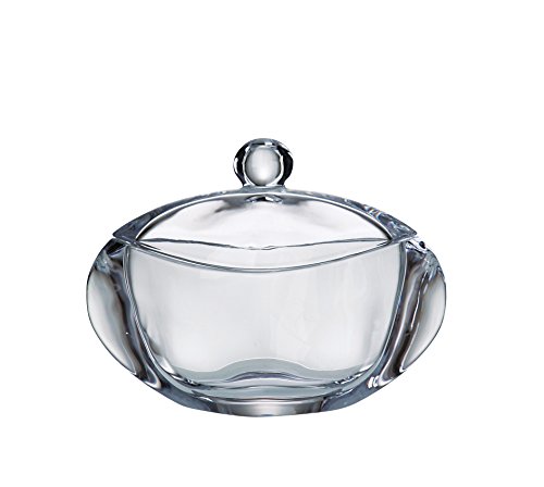 【中古】【未使用・未開封品】Barski???欧州品質ガラス???鉛フリー???Crystalline???オーバル???Covered???Candy Dish???ジュエリーボックス???7?\