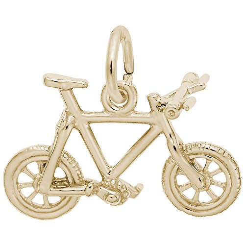 【中古】【未使用・未開封品】10?Kイエローゴールドのマウンテンバイクチャーム、チャームのブレスレットとネックレス