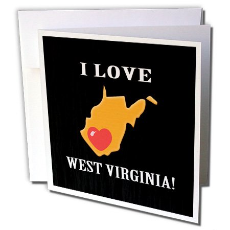 【中古】【未使用・未開封品】ビバリーターナーI Love???I Love West Virginia with a Heart On The状態、オレンジ、ブラック、レッド???グリーティングカード Set of 6画像