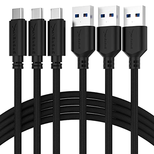 【中古】【未当てはめる・未開封品】SABRENT 「3本仕かける」 22AWG割り増し金 1.8m USB有線テレビ、USB Type-A 3.0 から USB Type-C 有線テレビ、同時発生と申し受ける「黒いこと」（CB-C3X6）