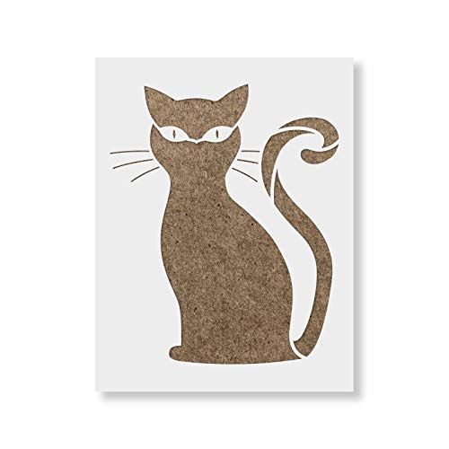 【中古】【未使用・未開封品】黒猫ハロウィンステンシル 壁や工芸用 再利用可能 黒猫のステンシル 小さなサイズと大きなサイズの絵画用 米国製|AJIMURA-SHOP