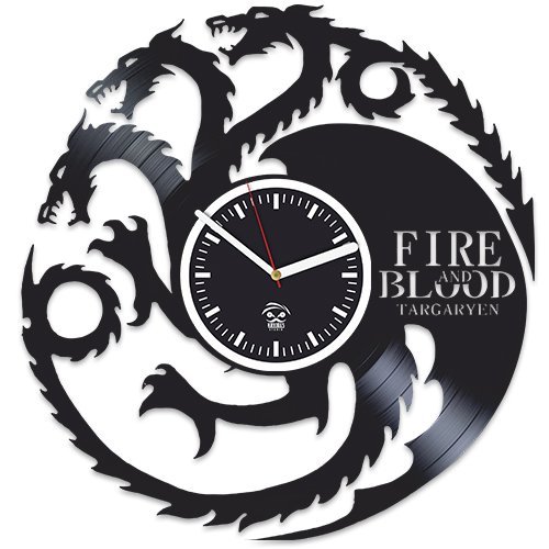 【中古】【未使用・未開封品】Kovides Mother of Dragons Daenerys Targaryen ビニール壁時計 ゲーム・オブ・スローンズ 男の子用 壁時計 大型 ビニール 壁時計 サイレント ジ画像