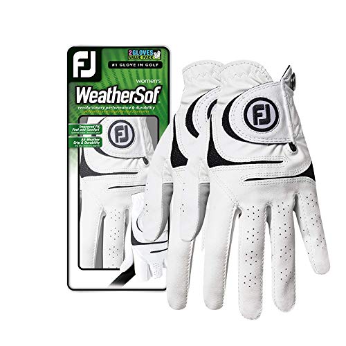 【中古】【未使用・未開封品】FootJoy レディース WeatherSofゴルフグローブ 2個パック ホワイト Sサイズ 左手用｜AJIMURA-SHOP