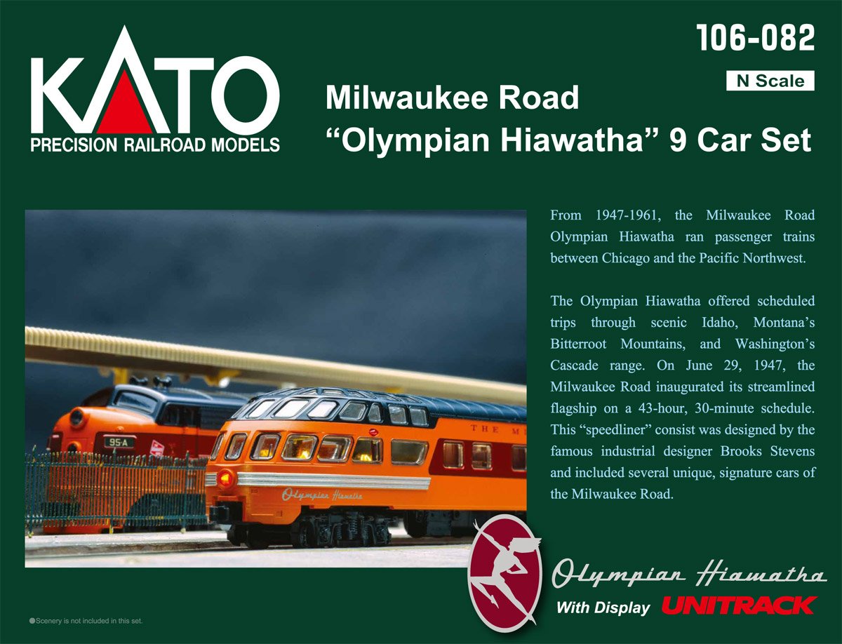 【中古】【未使用・未開封品】Kato USA Model Train Products N Milwaukee Road Olympian Hiawatha 9-Car Set 乗客車セット