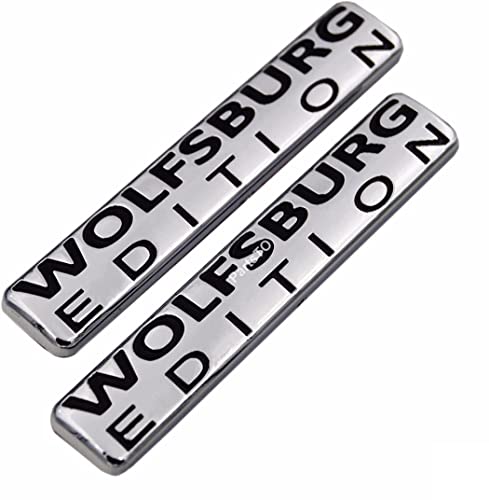 【中古】【未使用・未開封品】2?x Wolfsburg Editionエンブレムバッジプレートトリムデカールfor VWゴルフGTI Jetta Passat Sideトランクインナーフロントウィンドウ シルバ|AJIMURA-SHOP