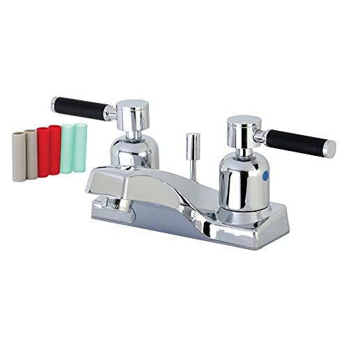 【中古】【未使用・未開封品】キングストン真鍮fb201dkl Kaiser 4インチセンターセット洗面所蛇口withプラスチックポップアップ、ポリッシュクローム