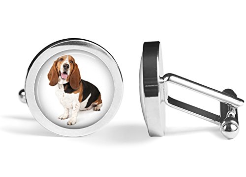 【中古】【未当て嵌める・未開封品】バセットハウンド犬Cufflinks Cuff Links (Angled Edition)